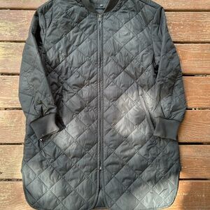 Black Quilted Long Jacket